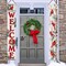 Welcome Christmas Cardinal Porch Banner Sign, Xmas Red Birds White Birch Front Door(Cardinal Bird)72"L x 12"W